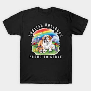 English Bulldogs Proud To Serve T-Shirt